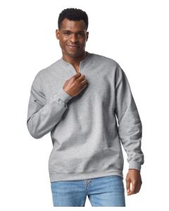 Gildan Softstyle Midweight 1/4-Zip Fleece Sweatshirt–Varsity Collar, Spandex Cuffs