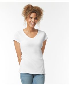 Gildan Softstyle Women's V-Neck T-Shirt - Taped Neck & Shoulders
