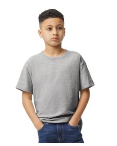 Gildan Youth Light Cotton T-Shirt - Taped Neck & Shoulders, Ribbed Collar