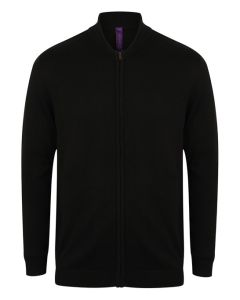 Henbury Unisex zip-through cardigan – Semi-Fashioned Sleeve, Full Front Zip Opening, Metal Zip and Puller