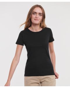 Russell Europe Women’s Pure Organic Tee – Timeless Comfort, Side-Seams Improve Fit, Comfortable, Cool, Smooth Surface
