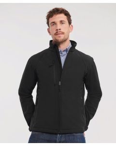 Russell Europe Softshell Jacket – Lightweight, Windproof, Water-Resistant Outdoor Wear, 3 Layer Softshell Fabric, Side Pockets and Chest Pocket