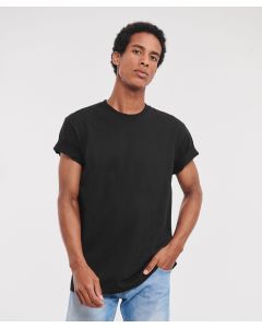 Russell Europe Classic Heavyweight Ringspun T-Shirt – Tubular Construction, Shoulder-to-Shoulder Taping, 1x1 Rib Knit Collar