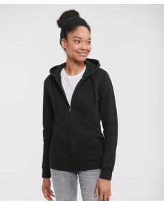 Russell Europe Women’s Authentic Zipped Hooded Sweatshirt – Timeless Comfort & Style, Flat, Chunky Drawcords