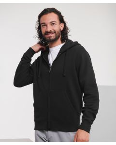 Russell Europe Authentic Zipped Hooded Sweat – 280 gsm Cotton Blend, Cover Seamed Armholes, Cuffs and Hem, Over Seam around Hood