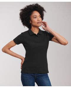 Russell Europe Women’s Classic Polycotton Polo – Durable Women’s Piqué Top, 65% Polyester Blend, Reinforced Shoulder Seams