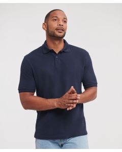 Russell Europe Hard-Wearing 60 °C Washes Polo – Durable, Double Ripple Effect on Collar and Cuff, Reinforced Shoulder Seams
