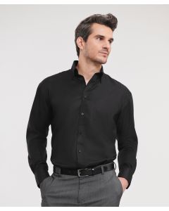 Russell Europe Long Sleeve Ultimate Non-Iron Shirt – Effortless Style with All-Day Ease, Wrinkle Free, Contemporary Size