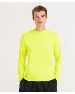 AWDis Just Cool Long Sleeve Active T – Thumbholes & Reflective Crew Neck