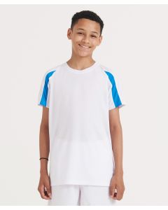 AWDis Just Cool Kids Contrast Crew Neck T-Shirt - Raglan Sleeve, Taped Back Neck