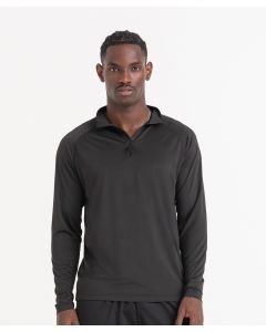 AWDis Just Cool Lightweight Quarter Zip Active Tee–Stretch Fabric, Raglan Sleeves