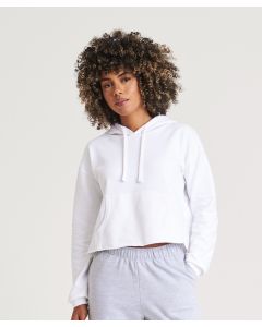 AWDis Just Hoods Women’s Cool Cropped Hoodie – Raw Hem, Brushed Fleece