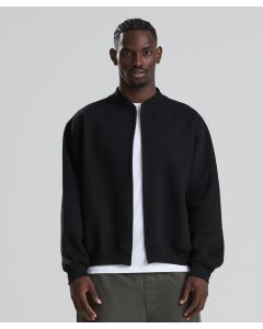 AWDis Just Hoods Signature Heavyweight Bomber Sweatshirt - YKK Silver Zip, 2x1 Ribbed Collar, Hanging Loop, Twin Needle