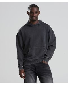 AWDis Just Hoods Vintage Washed Hoodie – Classic Fit Pullover, Ribbed Cuffs and Hem, Front Kangaroo Pouch Pocket