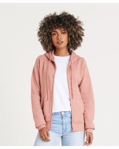 AWDis Just Hoods Women’s College Cotton Zoodie - YKK Zip, Twin Needle Stitching
