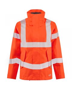 Leo Workwear ROSEMOOR EcoViz 15K Performance+ Breathable Women’s Jacket, Long Sleeves, Detachable Hood, Multi-Pocket