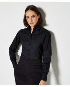 Kustom Kit Business Blouse - Tailored Fit, Long Sleeved, Two Curved Front Panels, Single Stitched Yoke, Adjustable Cuffs