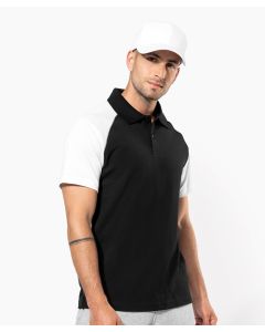 Kariban Polo Baseball Contrast Polo Shirt – Rib Collar, 2-Button Placket, Contrast Raglan Sleeves, Twin-Needle Finish