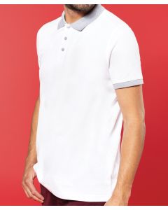 Kariban Two-Tone Piqué Polo Shirt – Long Sleeves with Hook & Loop Cuffs, Zip Front, Invisible Tabs, Detachable Hood, Fleece Collar, Multi-Pocket