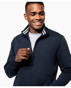 Kariban Men’s Full Zip Sweat Jacket – Workwear, Branding, Low Shrinkage Brushed Fleece, Silicone Wash