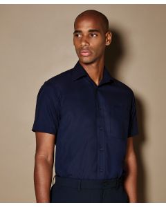 Kustom Kit Short-Sleeved Business Shirt – Classic Fit, Left Chest Pocket, Button-Down Placket, Shirttail Hem