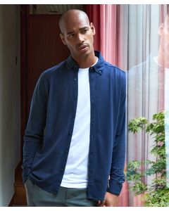 Kustom-Kit Long Sleeve Superwash® 60° Piqué Shirt – Tailored Fit Oxford Shirt