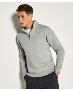 Kustom Kit Regular Fit ¼- Zip Sweatshirt – Midweight Cotton Blend, Vented Pockets Double Layer Cadet Collar
