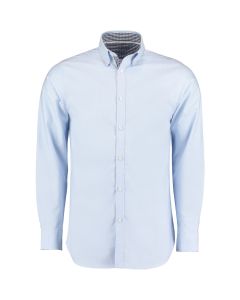 Kustom Kit Clayton & Ford Contrast Oxford Shirt Long Sleeve