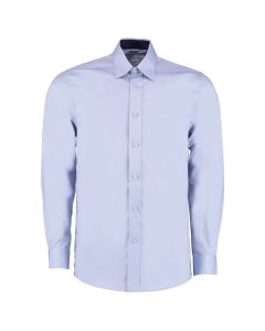 Kustom Kit Contrast Premium Oxford Shirt Long Sleeve