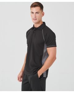  Finden & Hales Piped Performance Polo – Stylish, Sporty, Rapid Absorption, 2 Button Placket