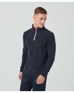 Finden & Hales Unisex Quarter Zip Fleece Top – Semi-Fitted, Set-in Long Sleeves, Anti-Pill Fabric, Contrast Zip & Piping