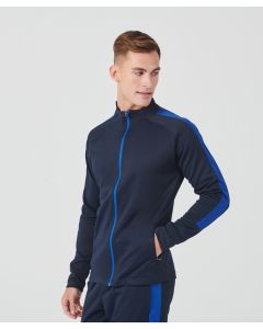 Finden & Hales Knitted Tracksuit Top – Premium Zip-Up, Self Fabric, Sleeve Panels, Quick Dry & Breathable