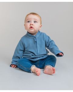 Larkwood 1/2 Zip Lightweight Fleece Sweatshirt - Soft Touch Midlayer for Kids Wear, Curved Hem and Collar, Unlined, Flatlock Stitching