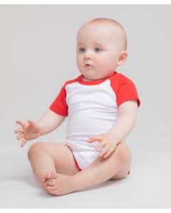 Larkwood Essential Short-Sleeved Baseball Bodysuit – Short Sleeve, Stylish Contrast Trim, Snap Fastening
