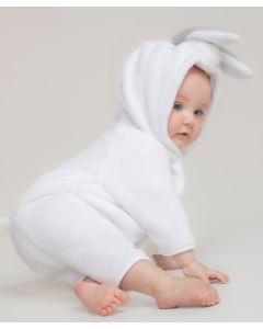 Larkwood Rabbit All-In-One – Soft Touch Hooded Baby Suit with Ears & Tail, YKK Zip Down Centre Front and Down Leg