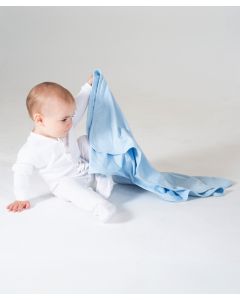 Larkwood Baby Blanket - Soft Cotton Rich Nursery Essential Comfortable Breathable Wrap, Size Tab Only, Double Layer Blanket