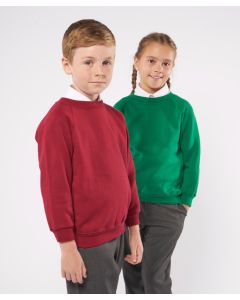Maddins Kids Coloursure Sweatshirt – Colour-Rich, Crew Neck, Raglan Sleeve Sweatshirt, Herringbone Taped Neck