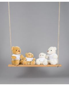 Mumbles Bear in a T-Shirt - Plush Teddy Bear with Removable Cotton T-Shirt, Soft Toy Gift, Customisable Teddy