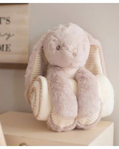 Mumbles Rabbit and Blanket - Plush Toy Gift Set with Soft Microfleece Blanket, Personalised Baby Comforter, Keepsake Present
