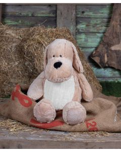 Mumbles Zippie Dog - Plush Toy with Zip Access for Embroidery, Soft Stuffed Animal Gift, Customisable Teddy, Removable Filling