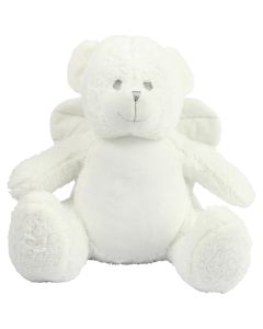 Mumbles Zippie Angel - Plush Soft Toy with Zip Access, Embroidery Ready Teddy, Removable Filling, Personalised Gift Doll