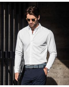 Kingston Stretch Deluxe Piqué Shirt – Premium Fabric Comfort, Airey Piqué Construction, Button-Down Collar, Organic Cotton
