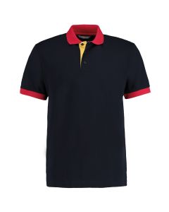 Kustom Kit Contrast Collar And Placket Polo