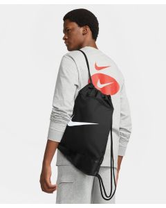 Nike Brasilia Drawstring Gym Sack 18L - Training Bag with Secure Closure, Shoulder Strap, Zipped Outer Pocket, Drawcord