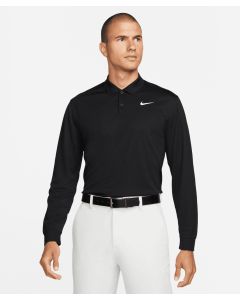 Nike Dri-FIT Victory Solid Long Sleeve Polo – Standard Fit for a Relaxed, Easy Feel, Two-Button Placket, Shoulder Seams