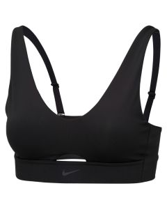 Nike Women's Dri-FIT Indy Plunge Cutout Bra - Supportive Fit, Centre Front Cut Out, Plunge Neckline, Adjustable Straps