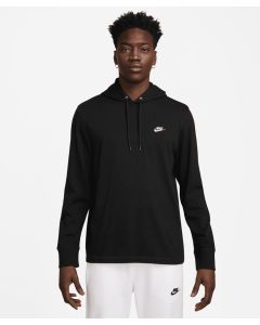 Nike Club Knit Hoodie - Soft Cotton Blend Pullover Hoodie, Soft Knit Fabric, Double Layer Hood, Round Braided Drawcords