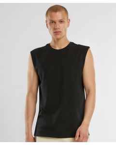 New Morning Studios Sleeveless Tee – Round Neck Tank Top, Loose Fit, Collarless Design, Breathable Summer Vest