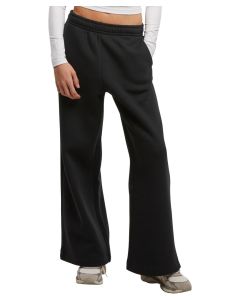 New Morning Studios Women’s Wide-Leg Sweatpants - Fleece Joggers, Mid-Rise, Elastic Waist, Straight Leg, Lounge Trousers