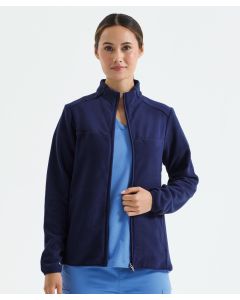 Onna by Premier Agility Women's Panelled Jacket – Anti-Bobble Fleece, Multi-Pocket, Bungee Loop for ID Passes
